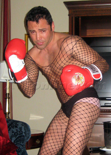 Oscar De La Hoya new boxing apparel EXCLUSIVE